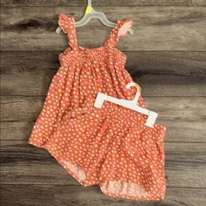 Cat & Jack Orange and Pink Polka Dot Kids Matching Set